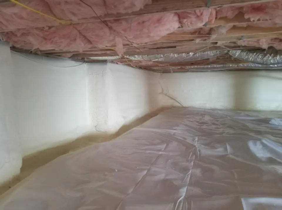 Crawl space encapsulation with closed-cell spray foam for Spray Foam Roofing in Fairview Shores