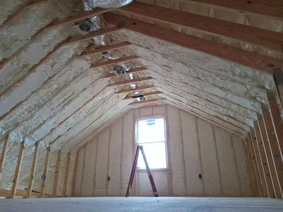 Spray foam roofing application for Crawl Space Insulation project in Fairview Shores